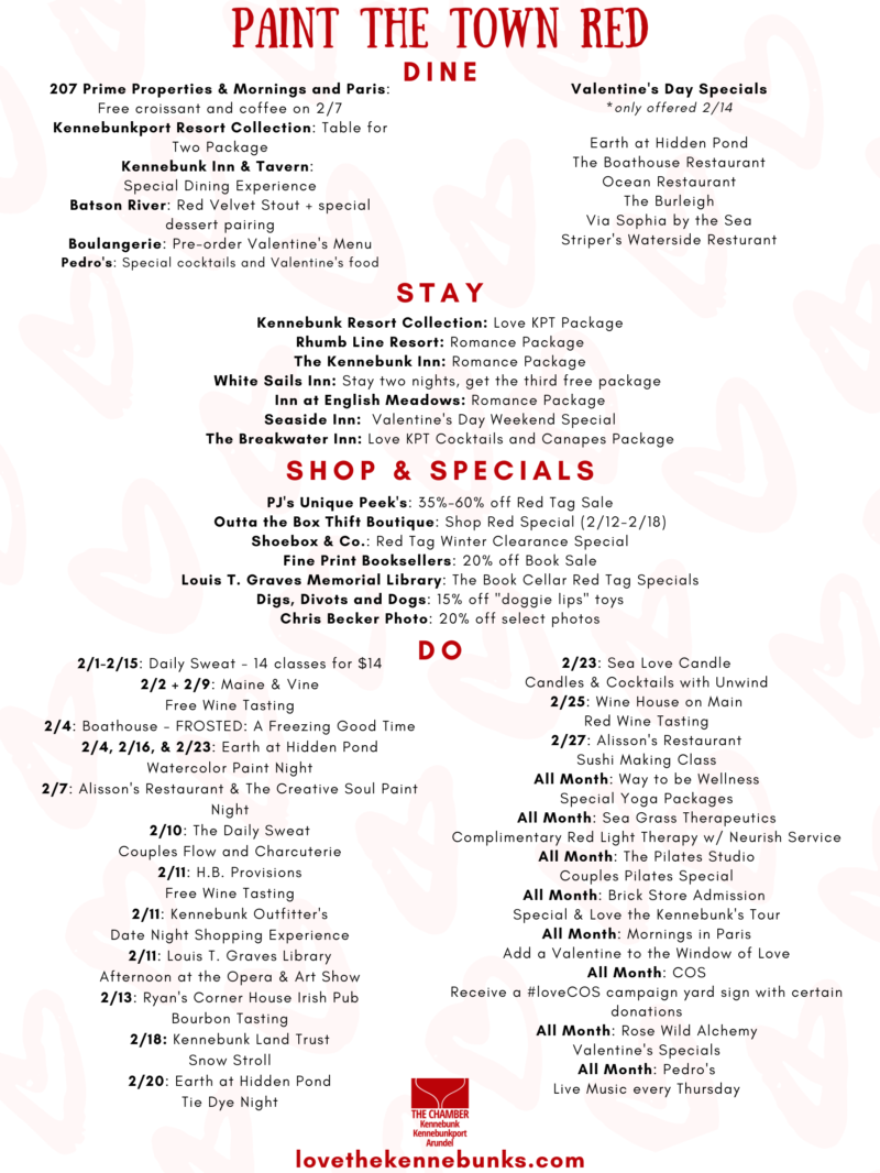 Paint the Town Red The KennebunkKennebunkportArundel Chamber of